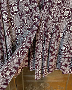 Maroon Print Blouse — 02 detail