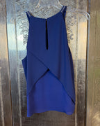 L'AGENCE Blue Silk Lace Camisole — 01 front