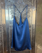 L'AGENCE Blue Silk Lace Camisole — 03 back
