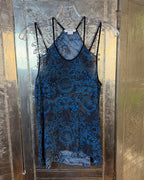 Helmut Lang Blue Lace Dress — 01 front