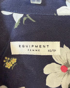 Equipment Femme Navy Floral Blouse Size XS-TP — 02 tag