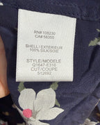 Equipment Femme Navy Floral Blouse Size XS-TP — 03 tag 2