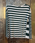 Joseph Green Striped Blouse — 01 front