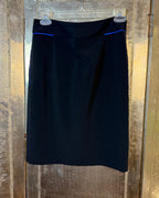 Elie Tahari Navy Pencil Skirt Size US 2 (UK 6, IT 38) — 01 front
