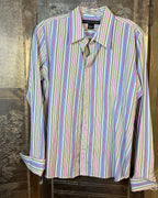 Ralph Lauren Rainbow Striped Blouse — 01 front