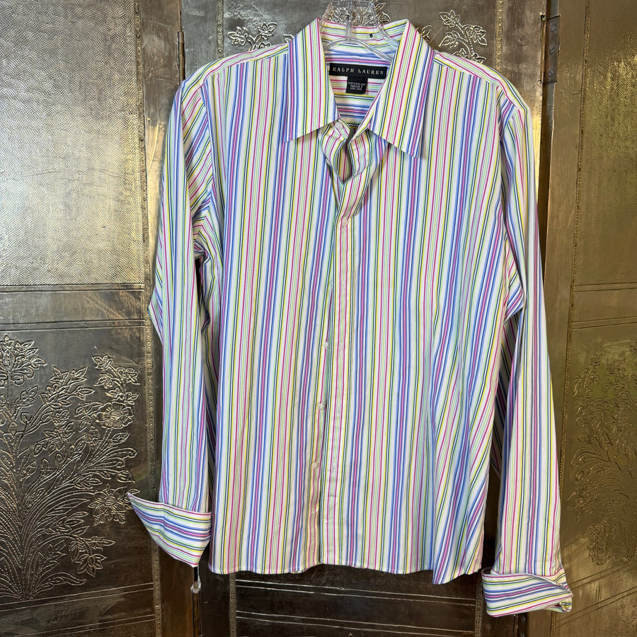 Ralph Lauren Rainbow Striped Blouse — 01 front