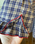 Odd Molly Blue Plaid Lace Blouse — 03 detail