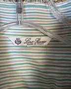 Loro Piana Blue Striped Button Blouse — 02 tag