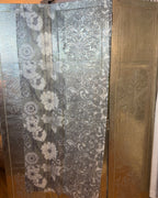Gray Floral Scarf — 01 front