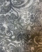 Gray Floral Scarf — 03 detail