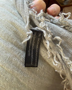Gray Fringe Scarf — 03 tag