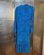 ONLY Blue Animal Print Dress Size EU 38 (UK 10) — 01 front