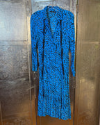 ONLY Blue Animal Print Dress Size EU 38 (UK 10) — 02 back