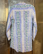 Equipment Femme Silk Snake Print Button-Down Shirt Size XS-TP — 02 back
