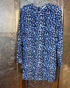 Equipment Femme Blue Gray Abstract Top Size XS — 01 front