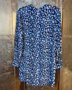 Equipment Femme Blue Gray Abstract Top Size XS — 02 back