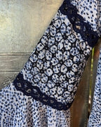 ALEXIS Lanelle Blue Dotted Lace Bell-Sleeve Mini Dress Size XS — 04 detail 2