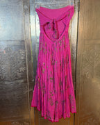 Pink Metallic-Print Strapless Maxi Dress — 03 back