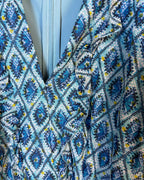 Saloni Blue Geometric Garment Size UK 10 (US 6) — 03 detail