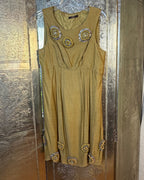 Reiss Olive Silk Garment Size 12 — 01 front