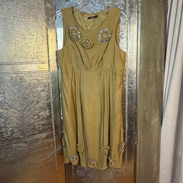 Reiss Olive Silk Garment Size 12 — 01 front