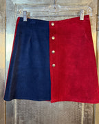 Express Colorblock Suede Mini Skirt — 01 front