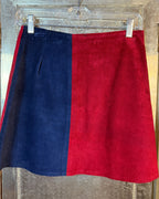Express Colorblock Suede Mini Skirt — 02 back