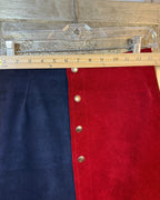Express Colorblock Suede Mini Skirt — 03 detail