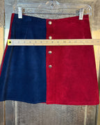 Express Colorblock Suede Mini Skirt — 04 detail 2