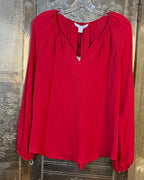 Diane von Furstenberg Red Blouse Size S — 02 back