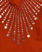 Zara Woman Orange Studded Top Size EUR M (USA M, MEX 28) — 02 detail