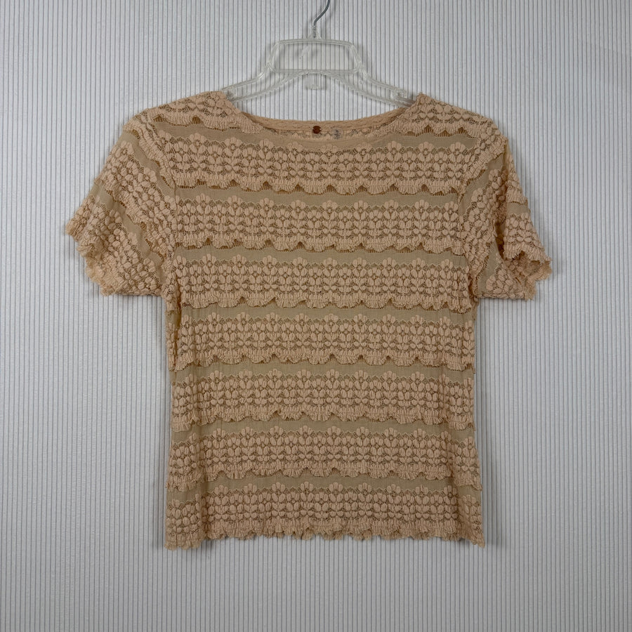 Free People FP One Angelina Lace Tee — 01 front