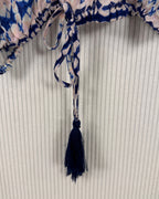 Surf Gypsy Blue White Tassel Top Size M — 03 detail