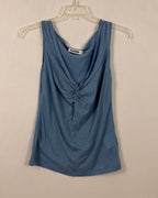 Jil Sander Blue Sleeveless Top — 01 front