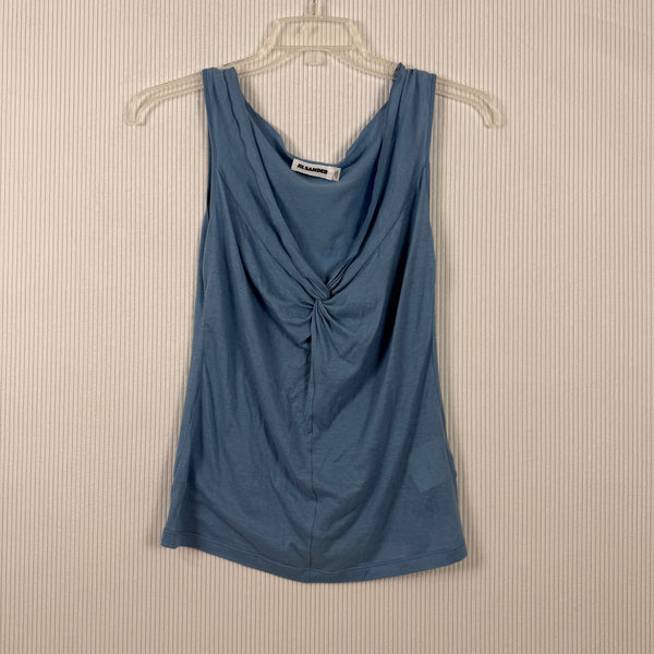 Jil Sander Blue Sleeveless Top — 01 front