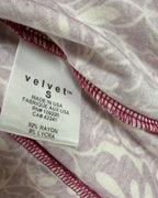 Velvet Pink Patterned Dress Size S — 04 tag