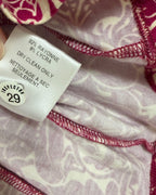 Velvet Pink Patterned Dress Size S — 05 tag 2