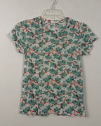 rag & bone Green Floral-Print Tee — 01 front