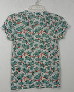 rag & bone Green Floral-Print Tee — 02 back
