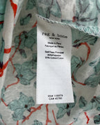 rag & bone Green Floral-Print Tee — 05 tag