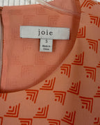 Joie Ansell Abstract-Print Flutter-Sleeve Top Size S — 03 tag
