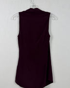 Victoria Beckham Burgundy Sleeveless Dress — 02 back