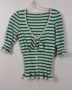 MOTH Green Stripe Top — 01 front