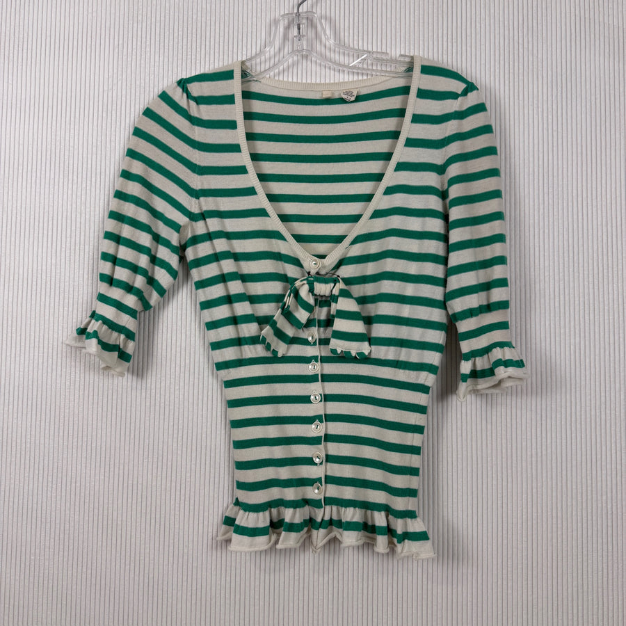 MOTH Green Stripe Top — 01 front