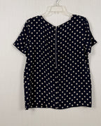 J.Crew Navy Polka Dot Tee Size 12 — 02 back