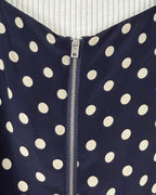 J.Crew Navy Polka Dot Tee Size 12 — 03 detail