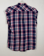 Rails Britt Plaid Sleeveless Button-Down Shirt Size S (Small) — 02 back