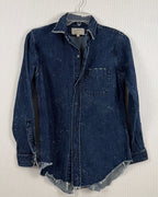 Current-Elliott Dark Denim Shirt — 01 front