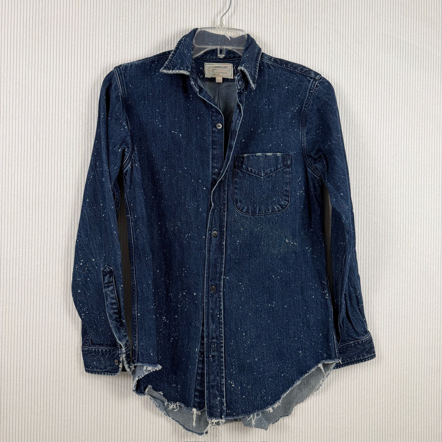 Current-Elliott Dark Denim Shirt — 01 front