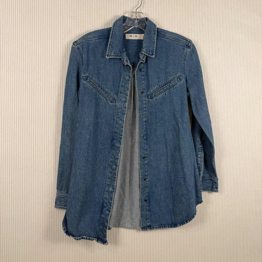 MiH Jeans Light Denim Shirt Size XS — 01 front